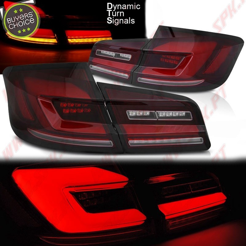 Farolins FULL-LED Dark Red - BMW F10 Sedan (2010-2017) Farolins FULL-LED Dark Red - BMW F10 Sedan (2010-2017)