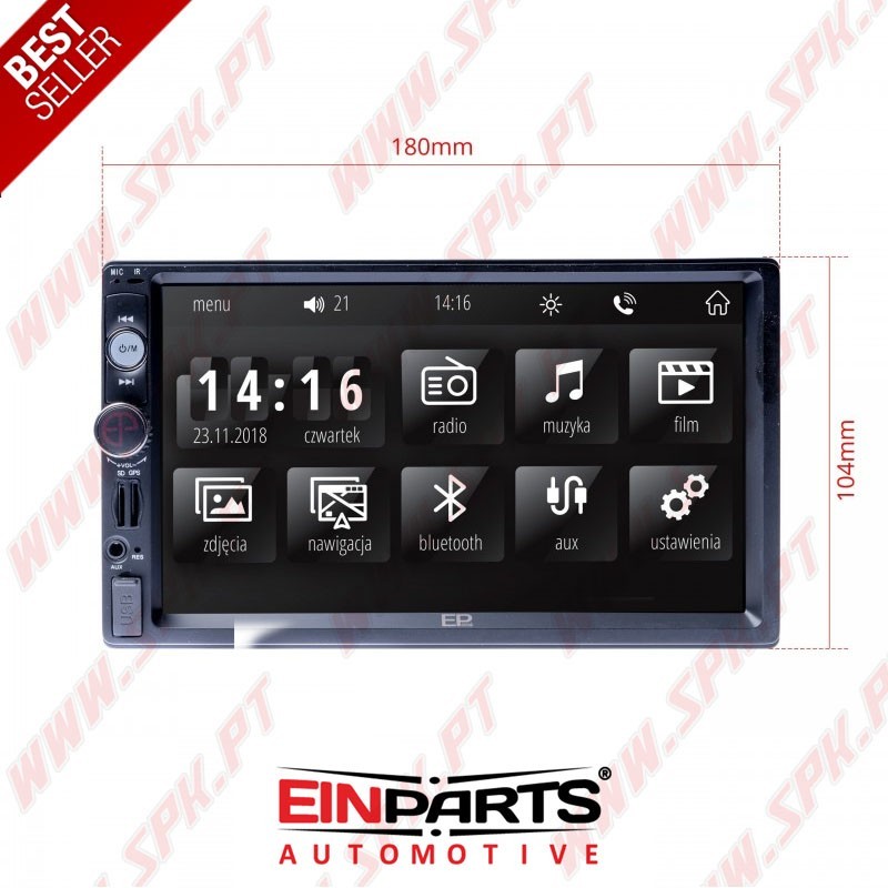 Radio EP 2DIN 7" GPS / USB / MICRO SD