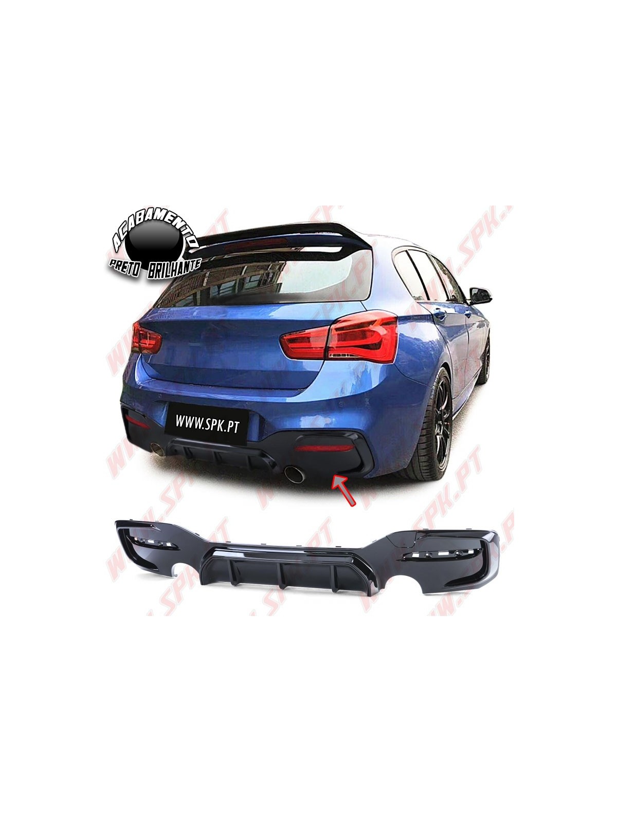 Difusor Traseiro Look MP-2 - BMW F20 / F21 LCI (2015-2019)