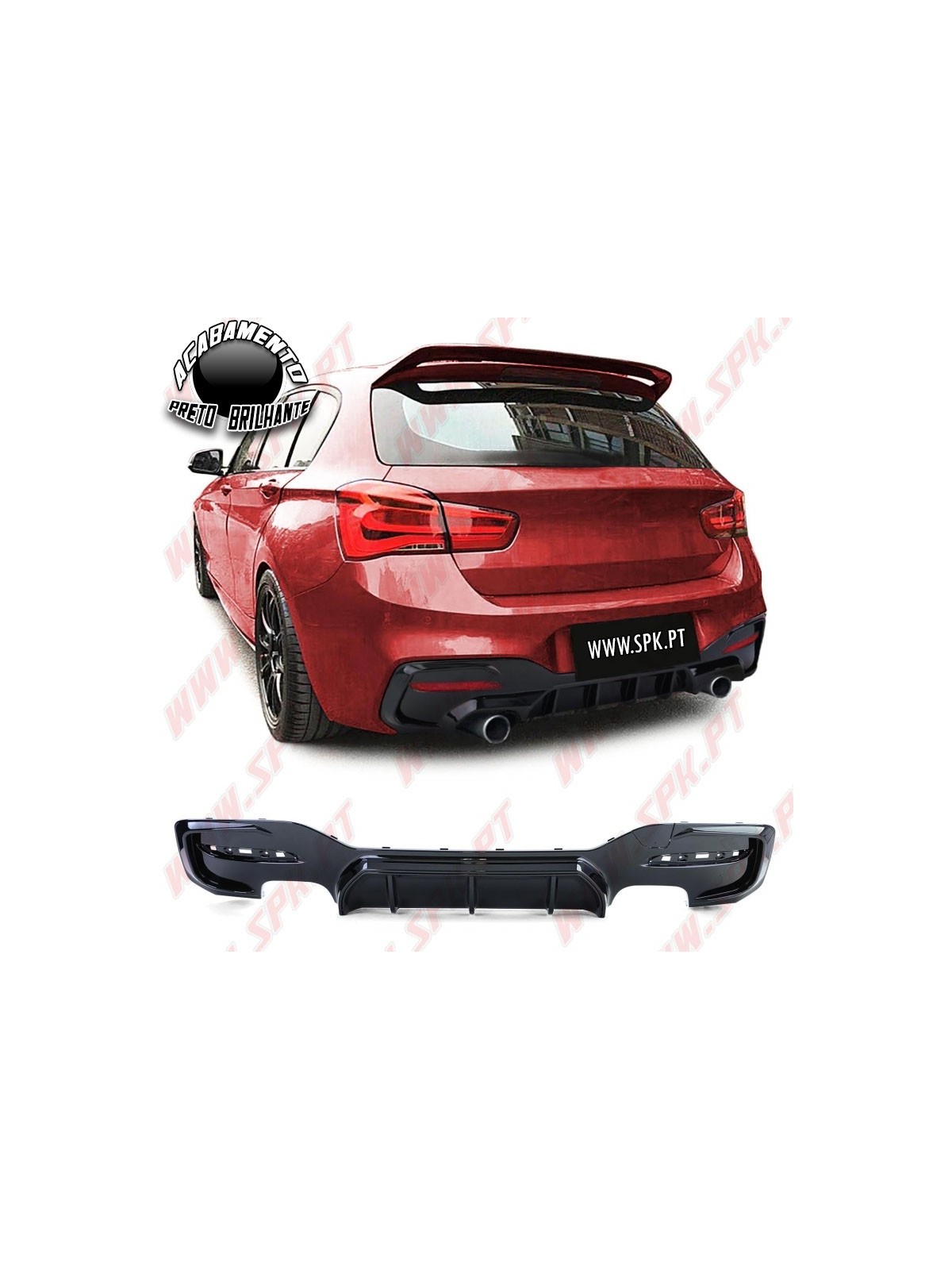 Difusor Traseiro Look MP-4 - BMW F20 / F21 LCI (2015-2019)