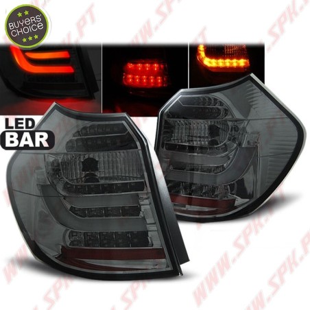 Farolins LED Chrome+Smoke - BMW E87 / E81 LCI (2007-2011)