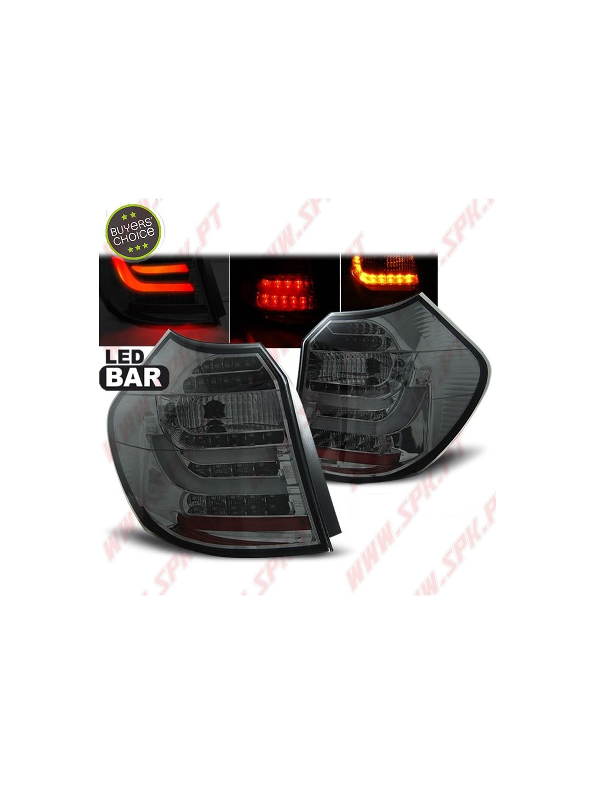 Farolins LED Chrome+Smoke - BMW E87 / E81 LCI (2007-2011)