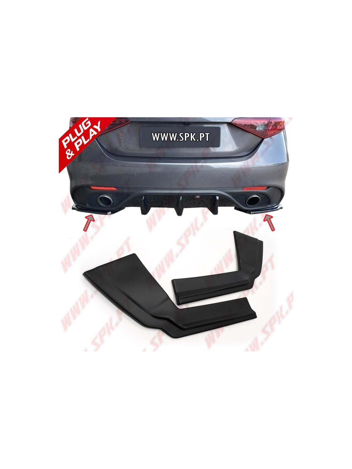 Splitters Traseiros - Alfa Romeo Giulia 952 (2015-2021)