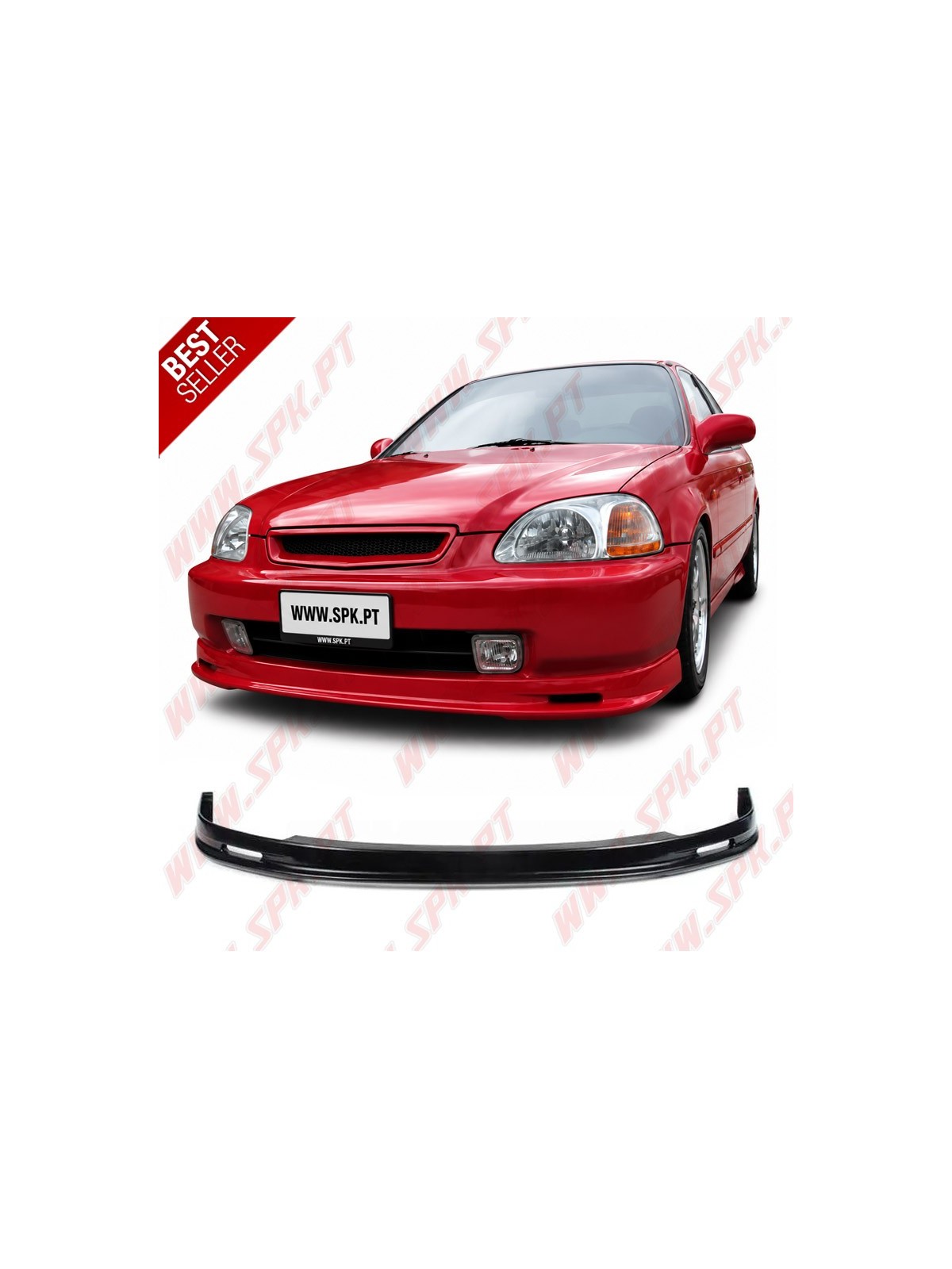 Lip Spoiler Frontal Look Mugen - Honda Civic EK / EJ Pré-Facelift (1996-1998)