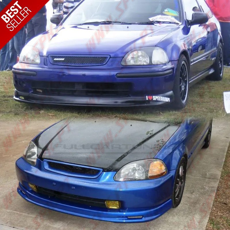 Lip Spoiler Frontal Look Mugen - Honda Civic EK / EJ Pré-Facelift (1996-1998)