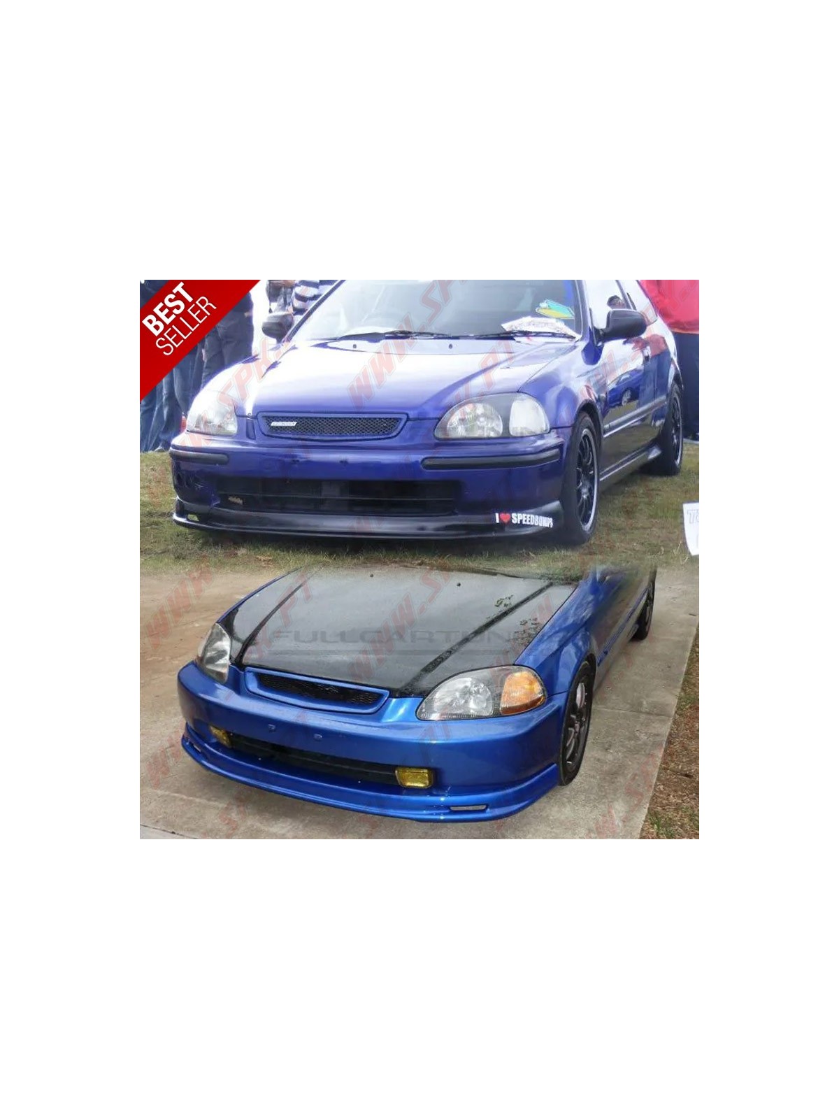 Lip Spoiler Frontal Look Mugen - Honda Civic EK / EJ Pré-Facelift (1996-1998)