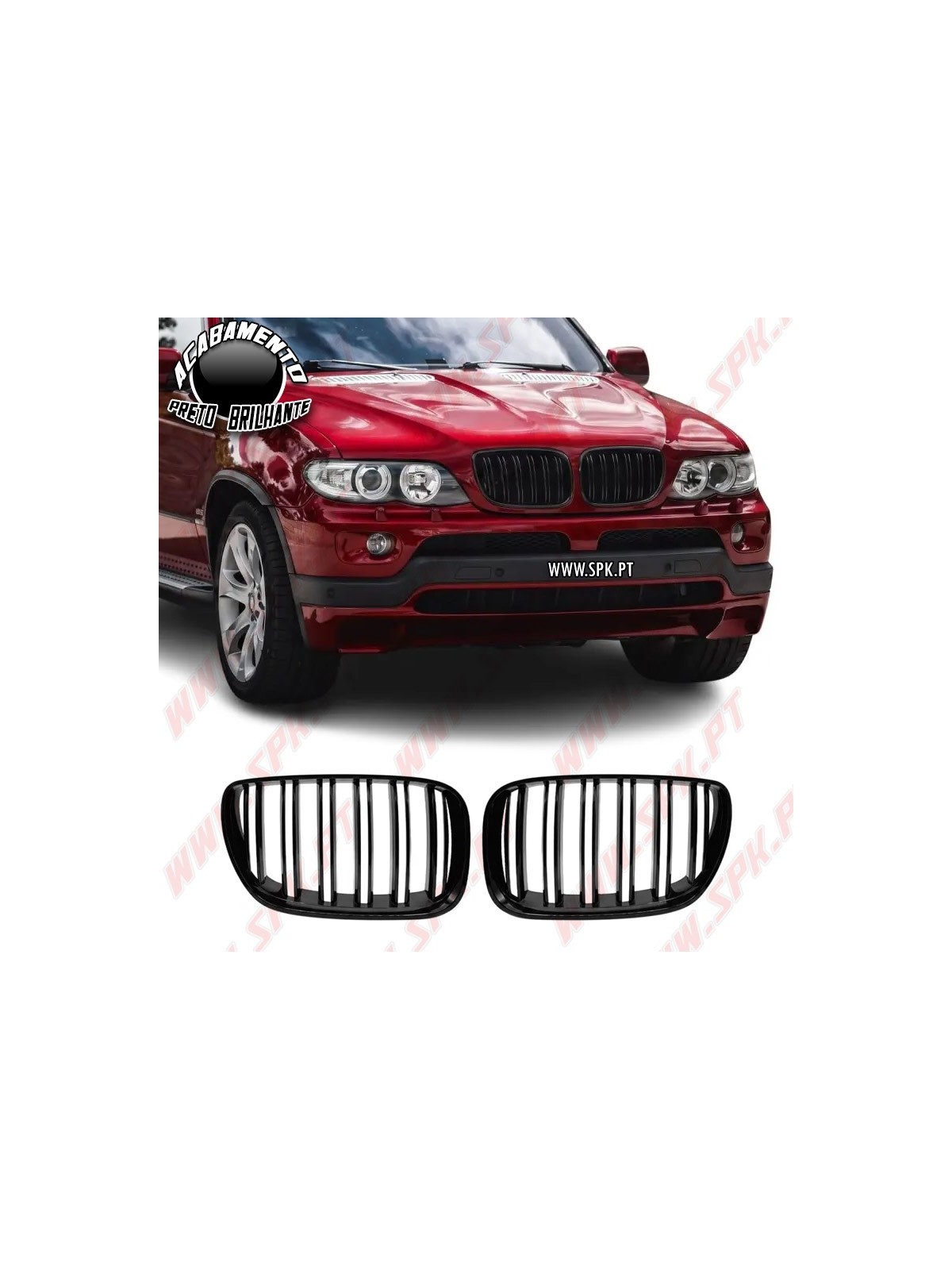Grelhas Frontais Look M-Performance - BMW X5 E53 Facelift (2004-2006)
