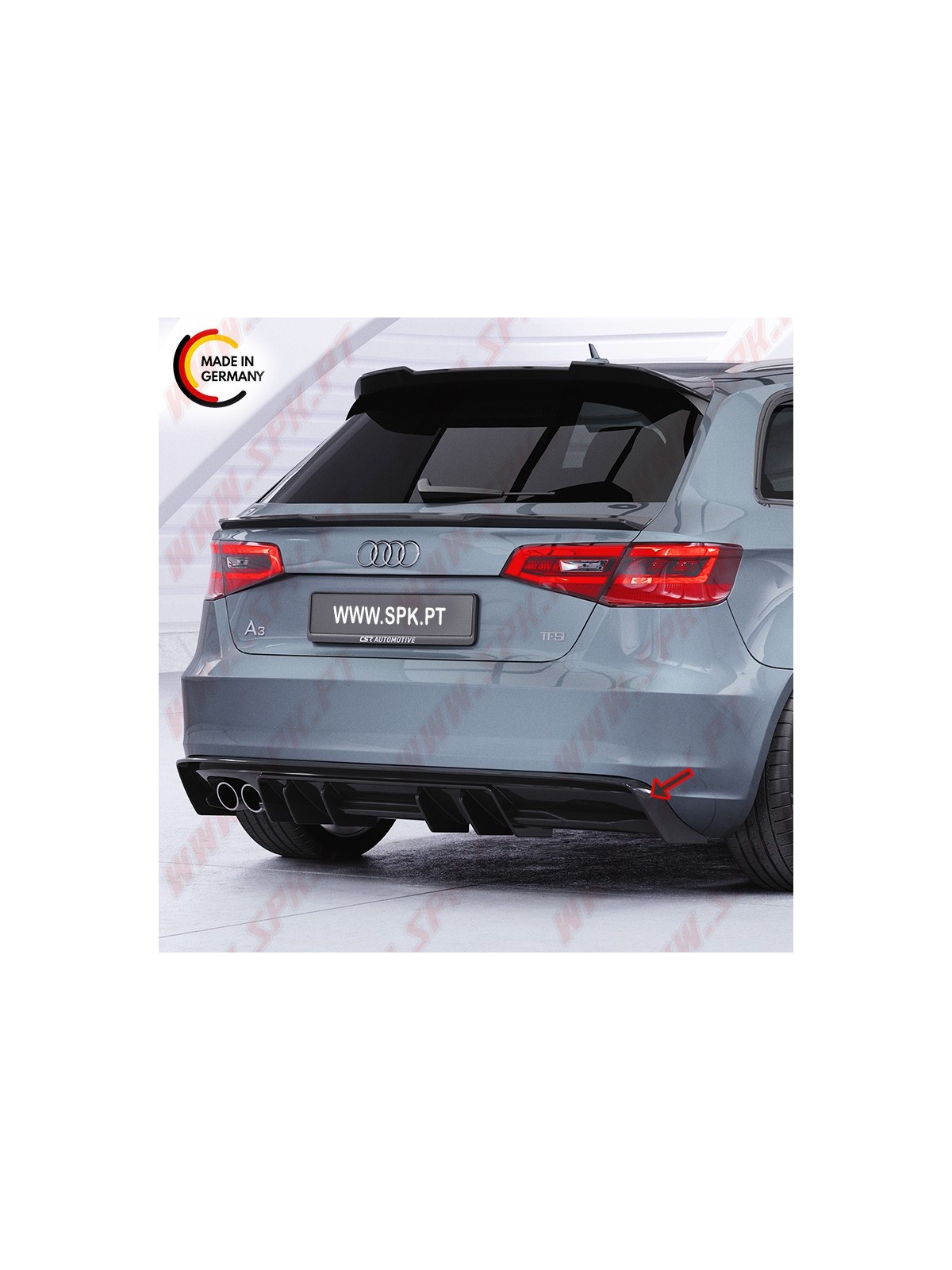Difusor Traseiro Audi A3 8V (2012-2016)
