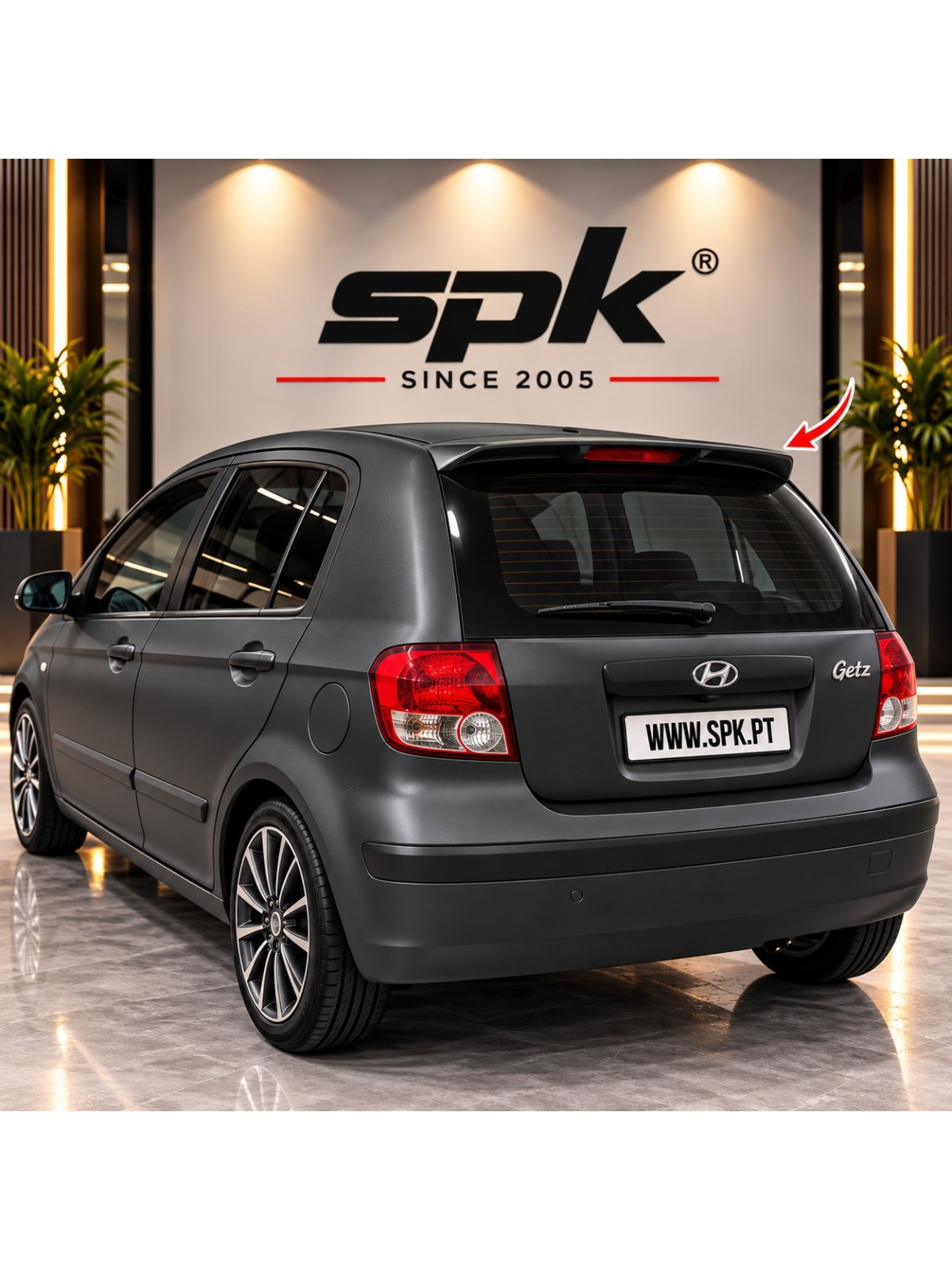 Aileron Traseiro - Hyundai Getz (2002-2009)