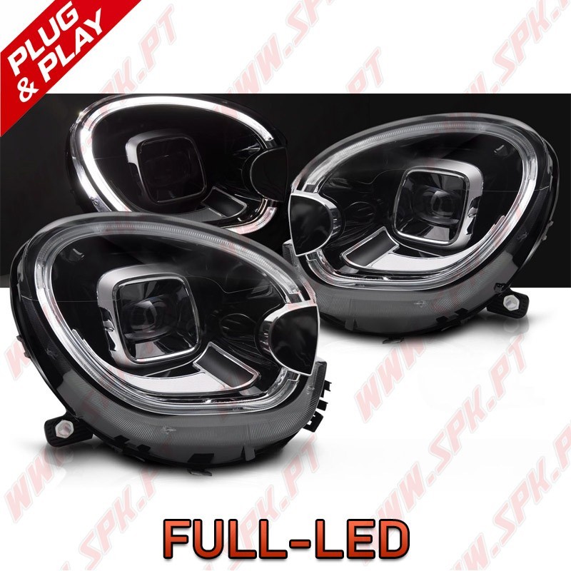 Faróis Tube-Light / Black - Mini R60 Countryman / R61 Paceman (2010-2016)