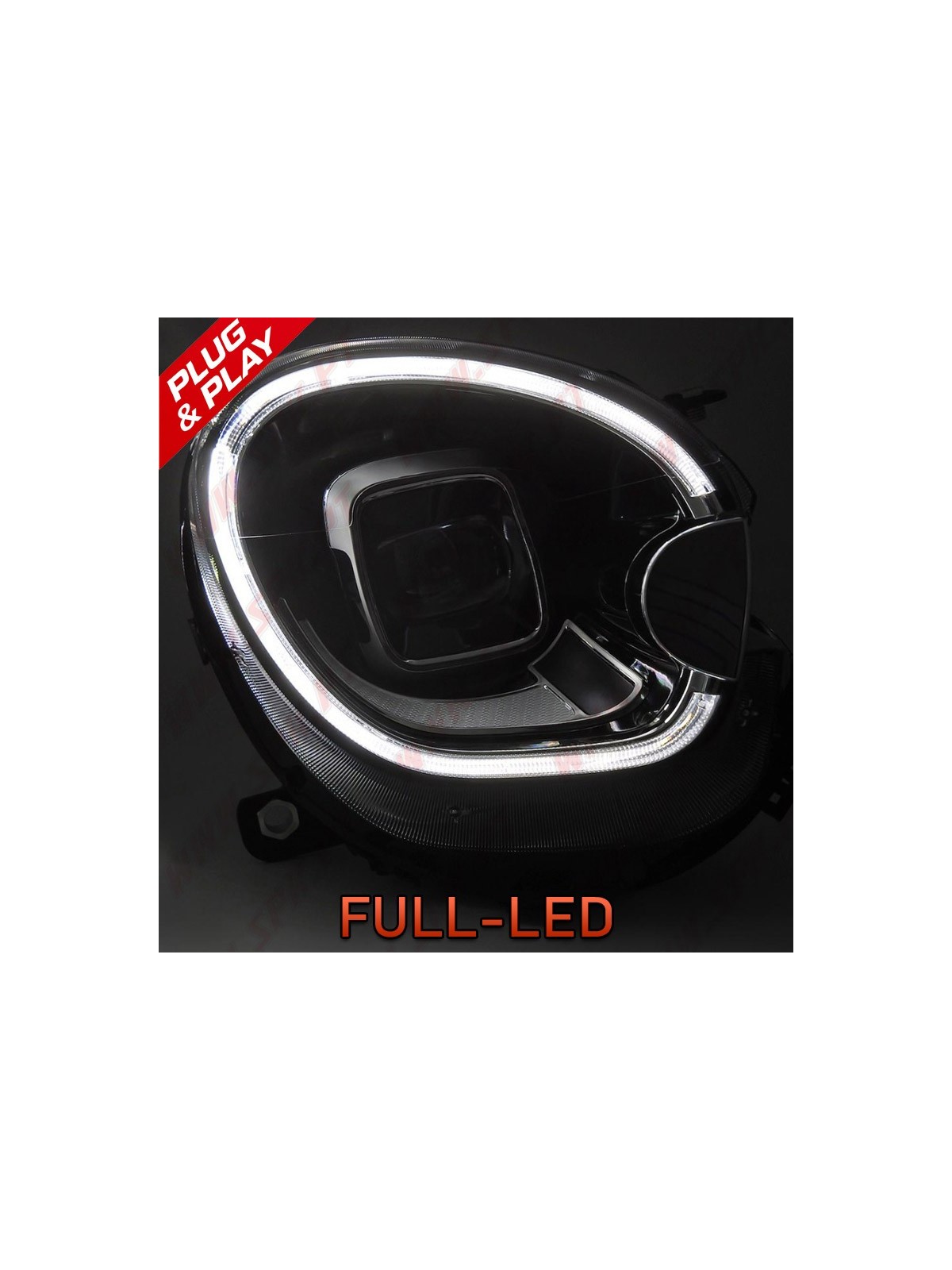 Faróis Tube-Light / Black - Mini R60 Countryman / R61 Paceman (2010-2016)