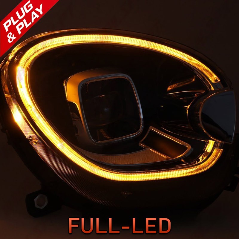 Faróis Tube-Light / Black - Mini R60 Countryman / R61 Paceman (2010-2016)