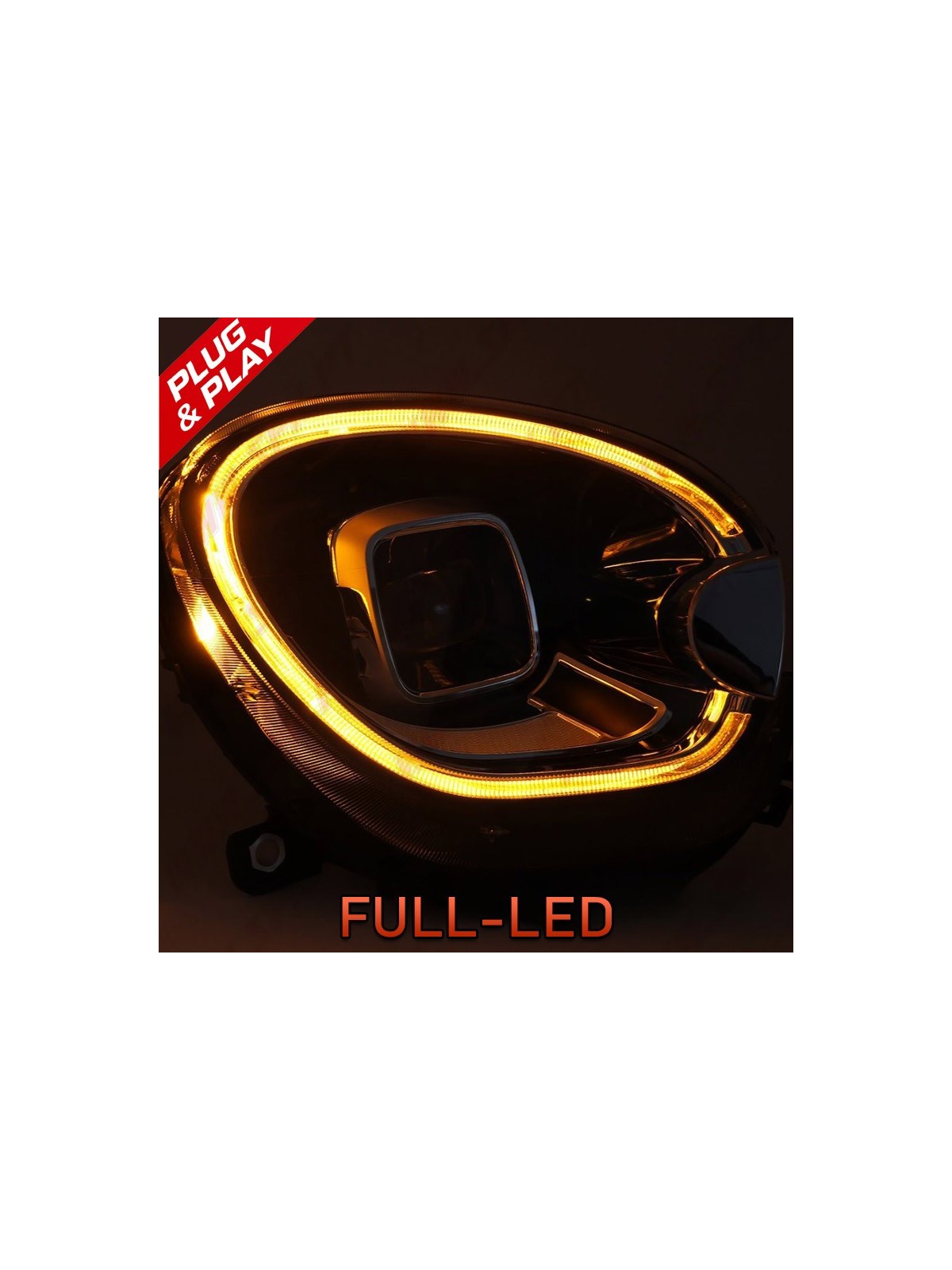 Faróis Tube-Light / Black - Mini R60 Countryman / R61 Paceman (2010-2016)