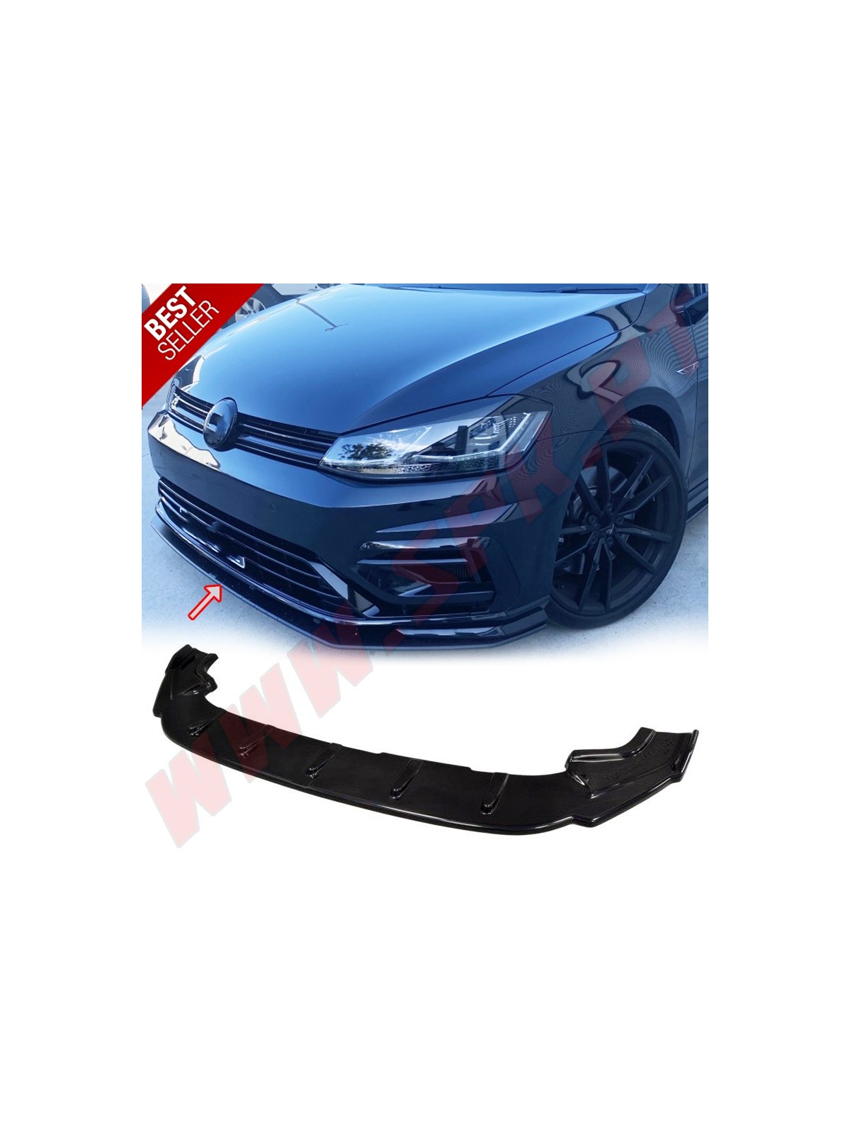 Lip Spoiler Frontal - VW Golf 7.5 R (2017-2019) Lip Spoiler Frontal - VW Golf 7.5 R (2017-2019)