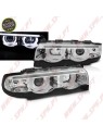 Faróis Angel Eyes LED 3D Chrome - BMW E38 (1994-2001)