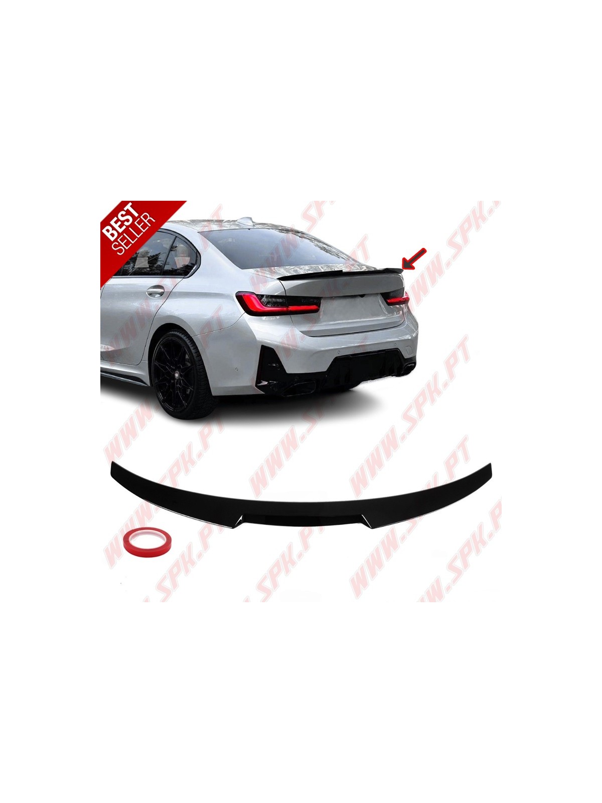 Aileron Traseiro Look M4 BMW G20 / G80 M3 (2018-2024) Aileron Traseiro Look M4 BMW G20 / G80 M3 (2018-2024)