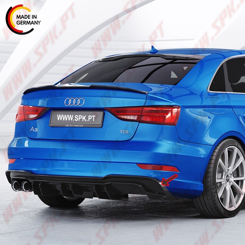 Difusor Traseiro Audi A3 8V S-Line - Sedan / Cabrio (2017-2020) Difusor Traseiro Audi A3 8V S-Line - Sedan / Cabrio (2017-2020)