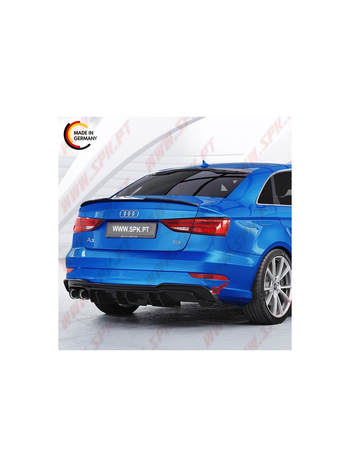 Difusor Traseiro Audi A3 8V S-Line - Sedan / Cabrio (2017-2020)