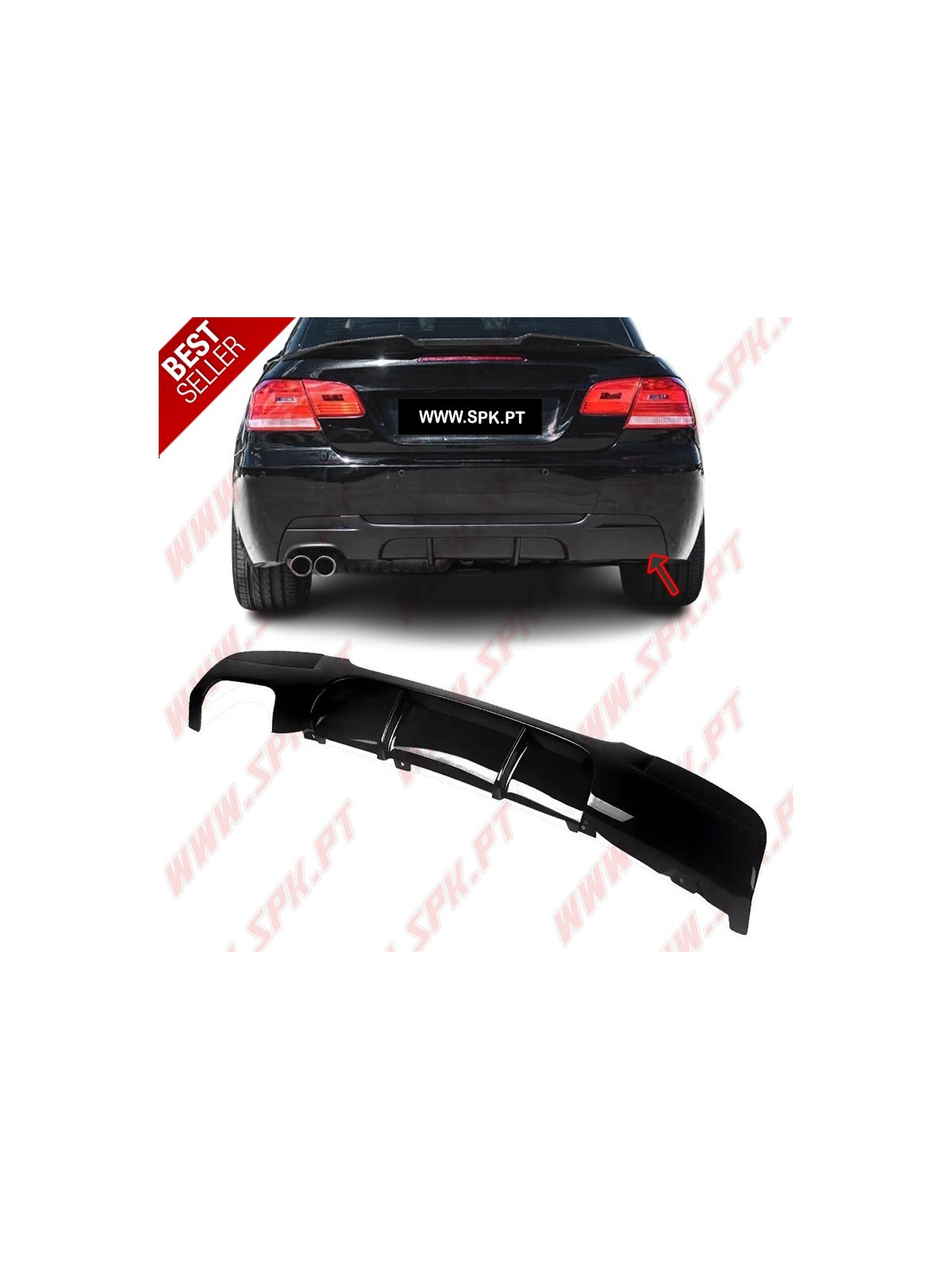 Difusor Traseiro Look M-Performance - BMW E92 / E93 (2006-2013)