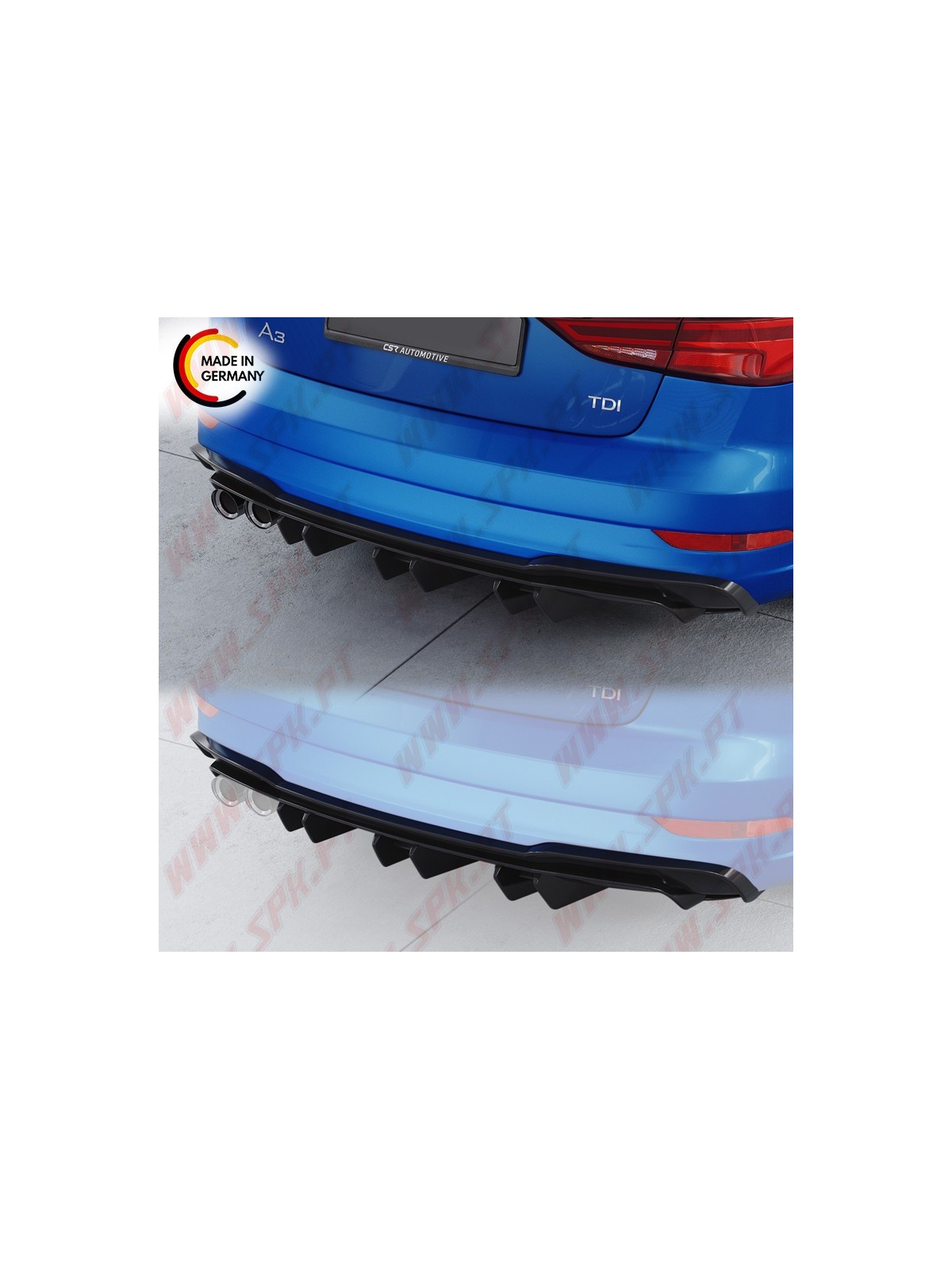 Difusor Traseiro Audi A3 8V S-Line - Sedan / Cabrio (2017-2020)