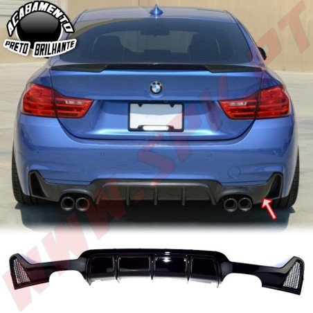 Difusor Traseiro Look M-Performance - BMW F32 / F33 / F36 (2013-2020)
