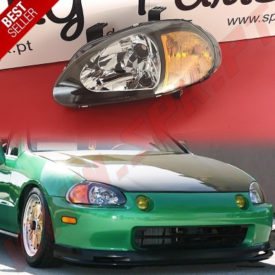 Faróis Look JDM Black - Honda DelSol (1992-1998)