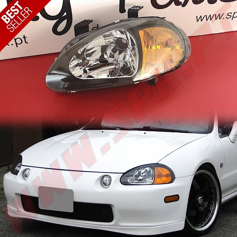 Faróis Look JDM Black - Honda DelSol (1992-1998) Faróis Look JDM Black - Honda DelSol (1992-1998)