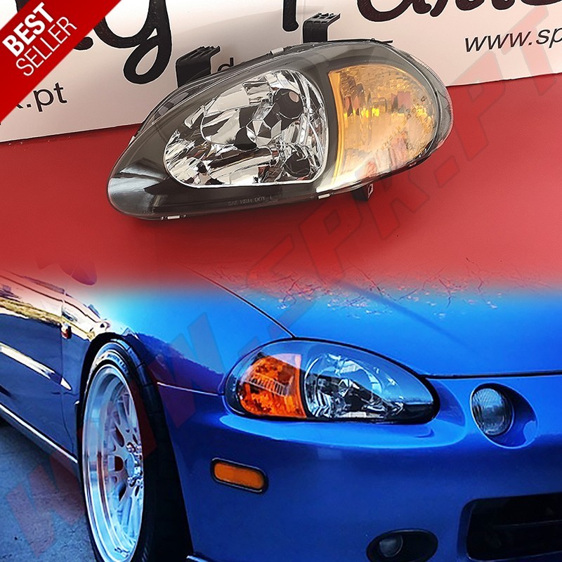 Faróis Look JDM Black - Honda DelSol (1992-1998)