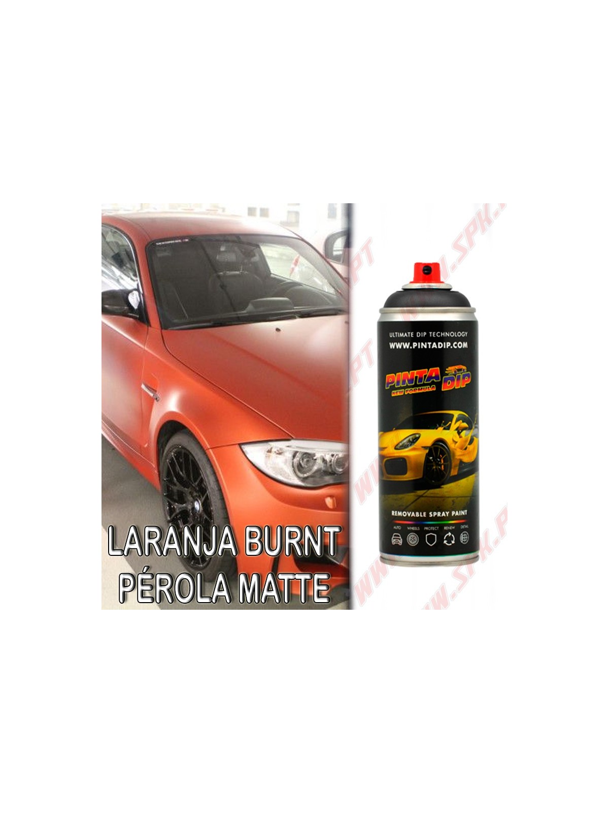 Spray 400ml Pinta Dip - Laranja Burnt Pérola Matte Spray 400ml Pinta Dip - Laranja Burnt Pérola Matte