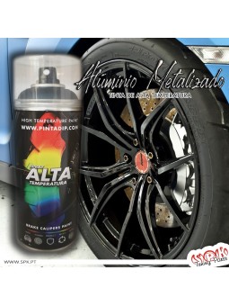 Spray 400ml Pinta Dip Alta Temperatura - Alúminio Metalizado