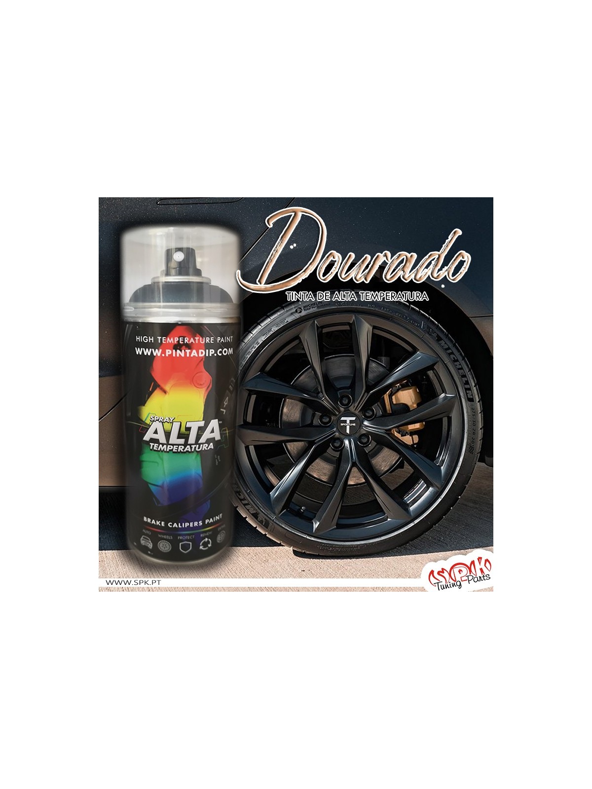 Spray 400ml Pinta Dip Alta Temperatura - Dourado