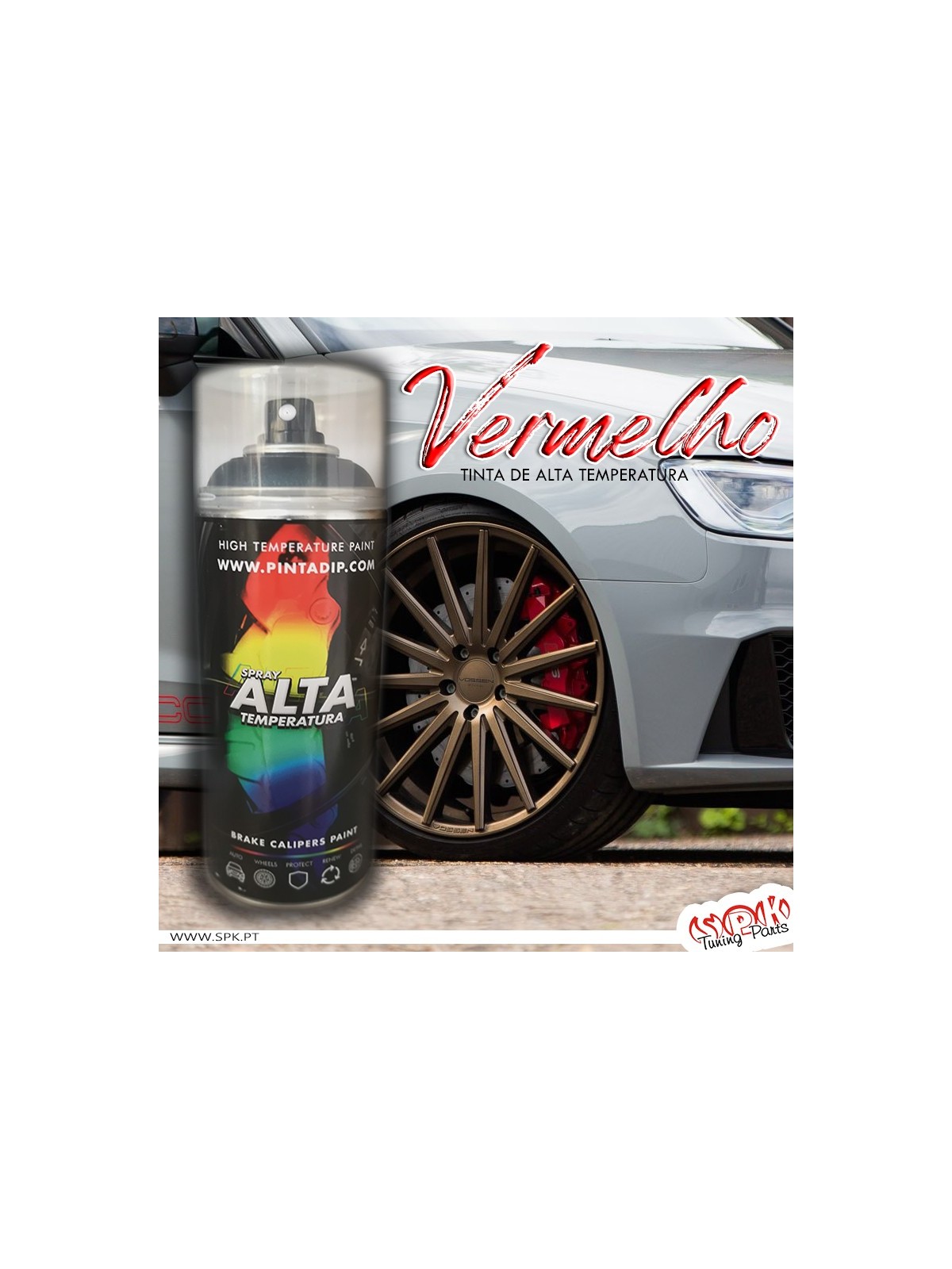 Spray 400ml Pinta Dip Alta Temperatura - Vermelho