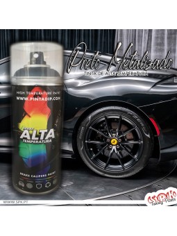 Spray 400ml Pinta Dip Alta Temperatura - Preto Metalizado
