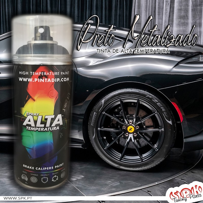 Spray 400ml Pinta Dip Alta Temperatura - Preto Metalizado