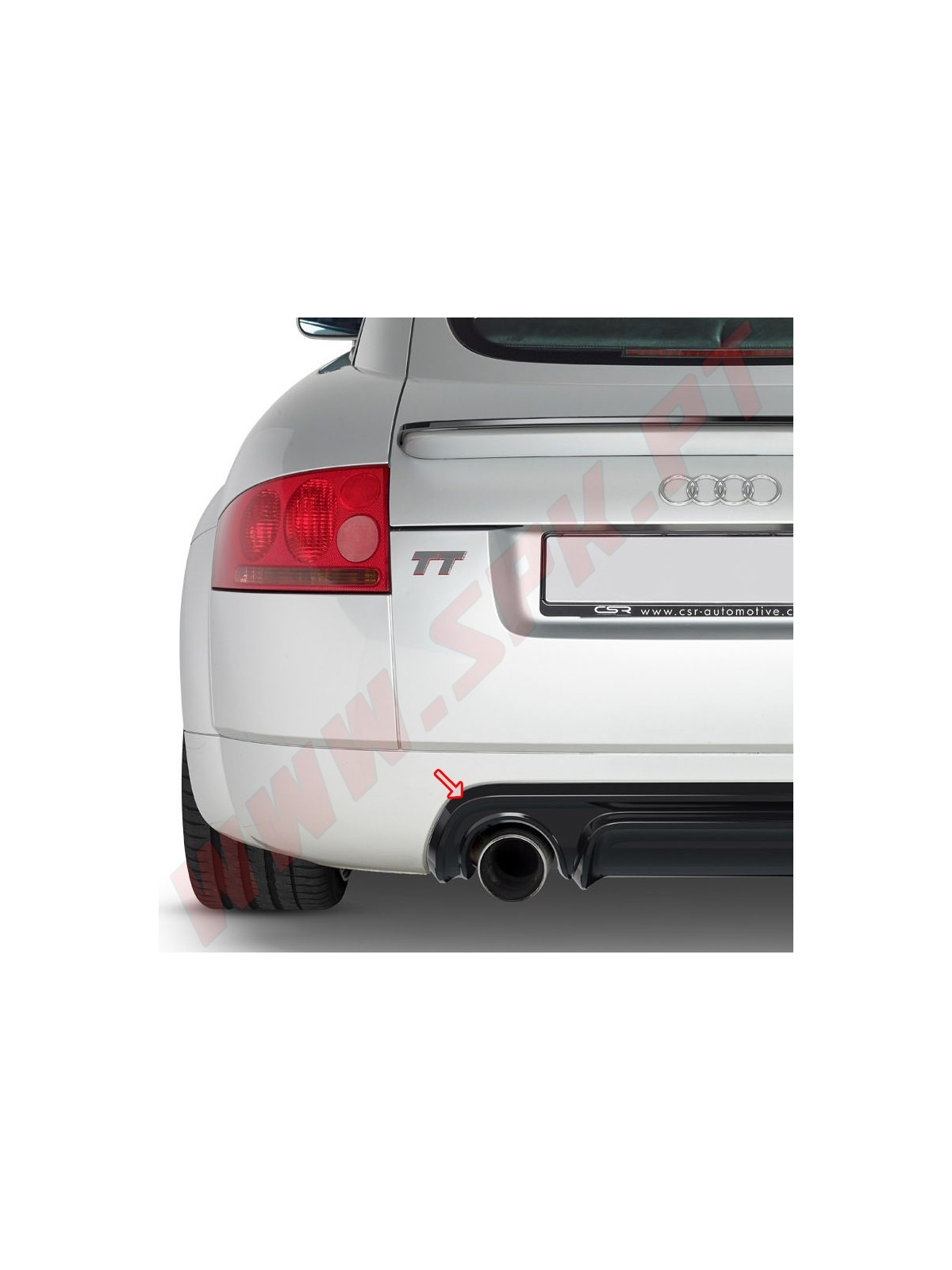 Difusor Traseiro Audi TT 8N Coupe / Cabrio - 1 Saída de Escape (1998-2006)