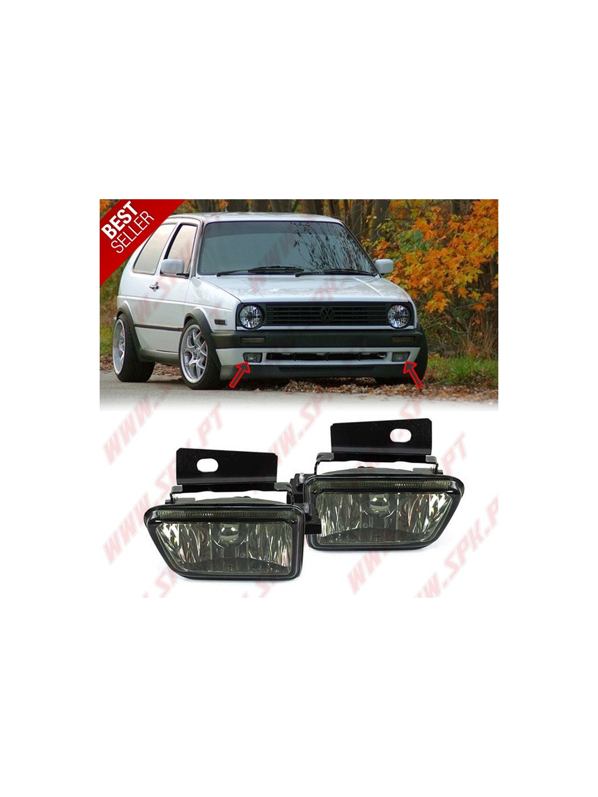 Faróis de Nevoeiro Look OEM Smoke - VW Golf 2 / Jetta (1984-1991)