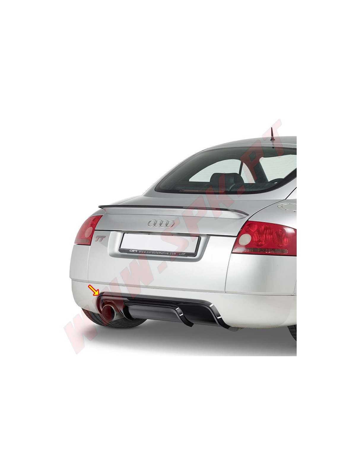Difusor Traseiro Audi TT 8N Coupe / Cabrio - 1 Saída de Escape (1998-2006)