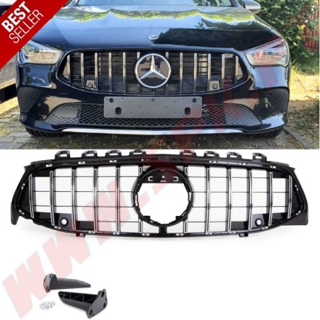Grelhas Frontais Look GTR Chrome/Black - Mercedes CLA C118 / X118 (2019-)