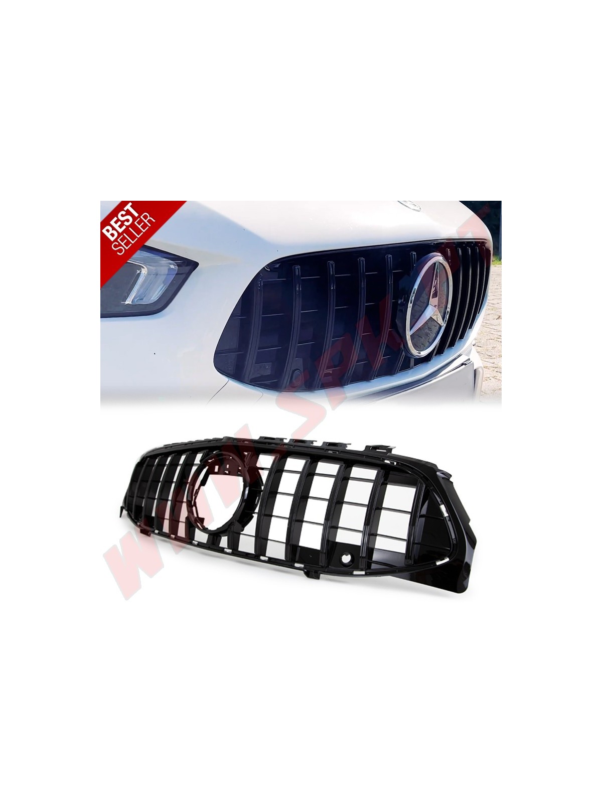 Grelhas Frontais Look GTR Full-Black - Mercedes CLA C118 / X118 (2019-)