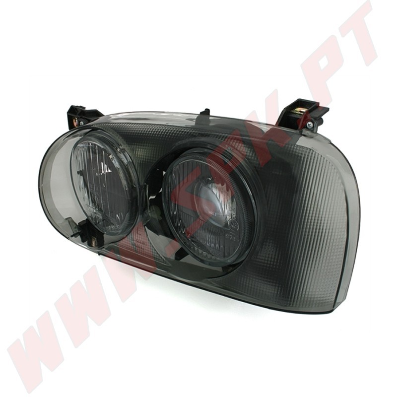 Faróis Look Cross Smoke Black - VW Golf 3 (1991-1997) Faróis Look Cross Smoke Black - VW Golf 3 (1991-1997)