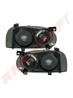 Faróis Look Cross Smoke Black - VW Golf 3 (1991-1997)