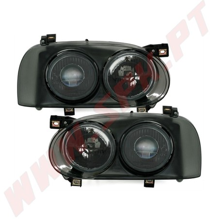 Faróis Look Cross Smoke Black - VW Golf 3 (1991-1997)