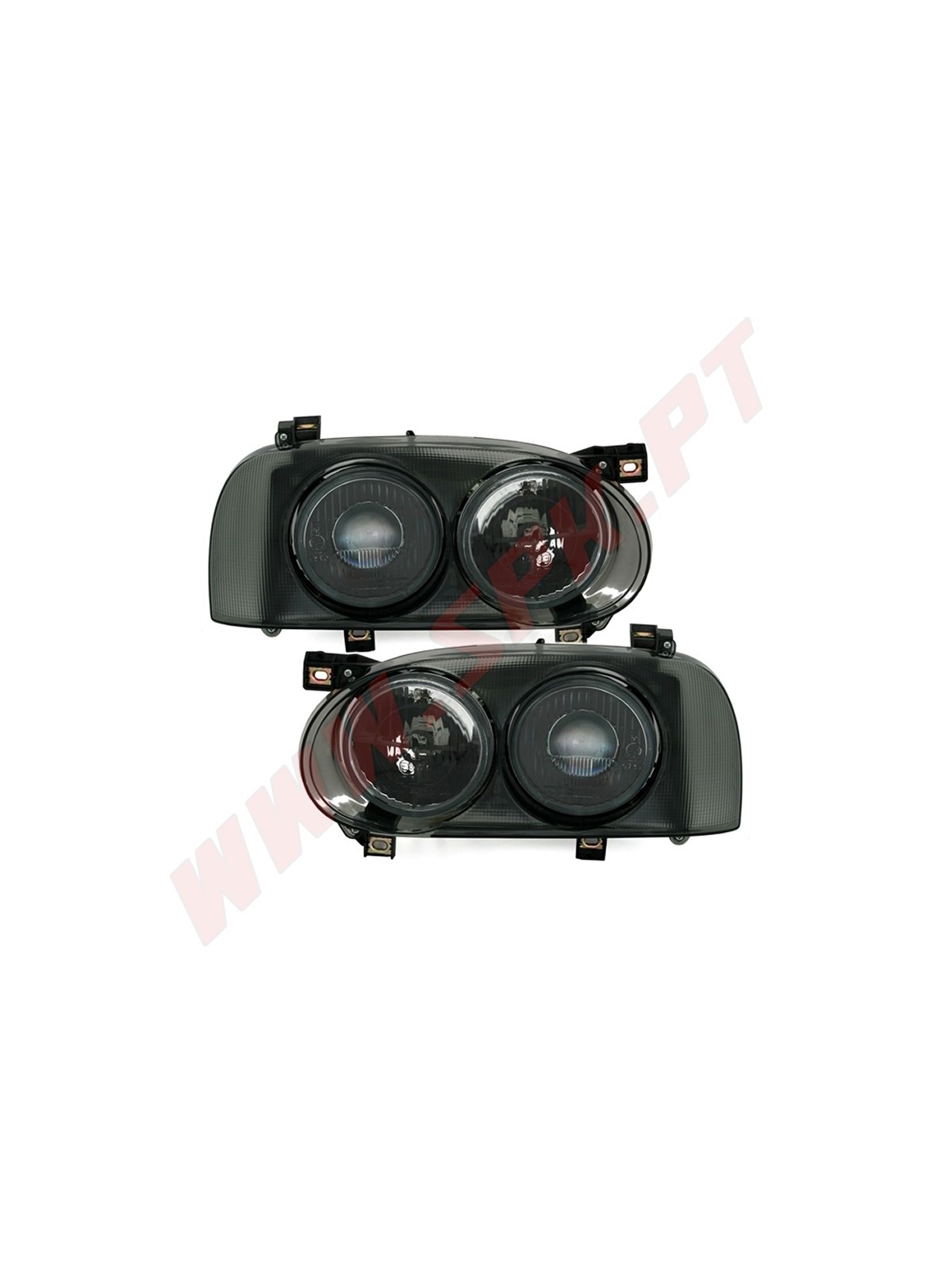 Faróis Look Cross Smoke Black - VW Golf 3 (1991-1997)