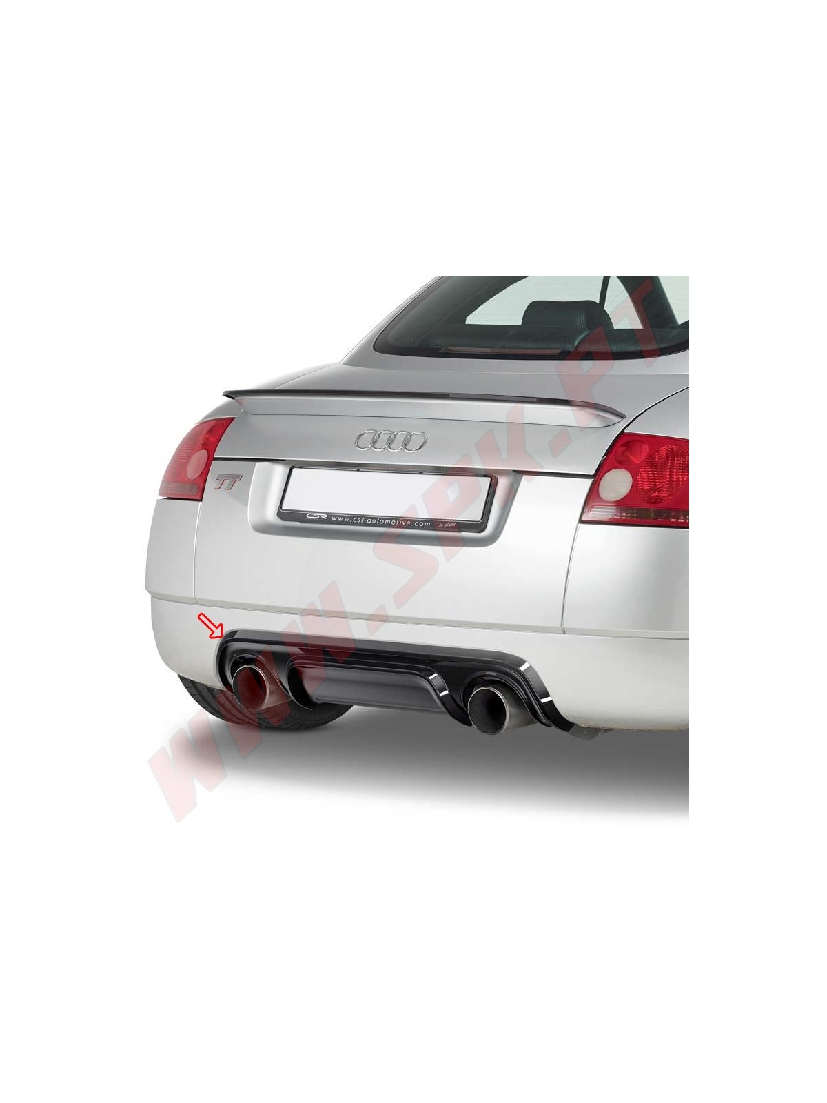 Difusor Traseiro Audi TT 8N Coupe / Cabrio - 2 Saídas de Escape (1998-2006)