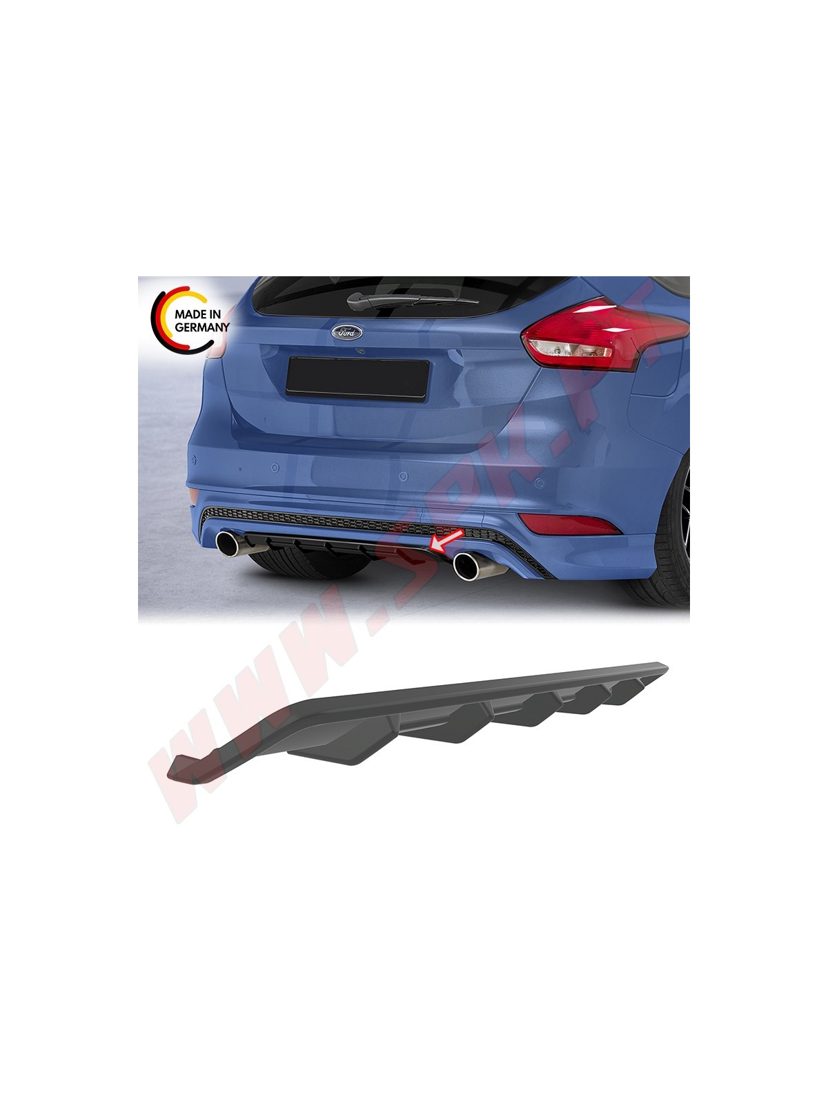 Difusor Traseiro Ford Focus MK3 ST-Line (2015-2018)