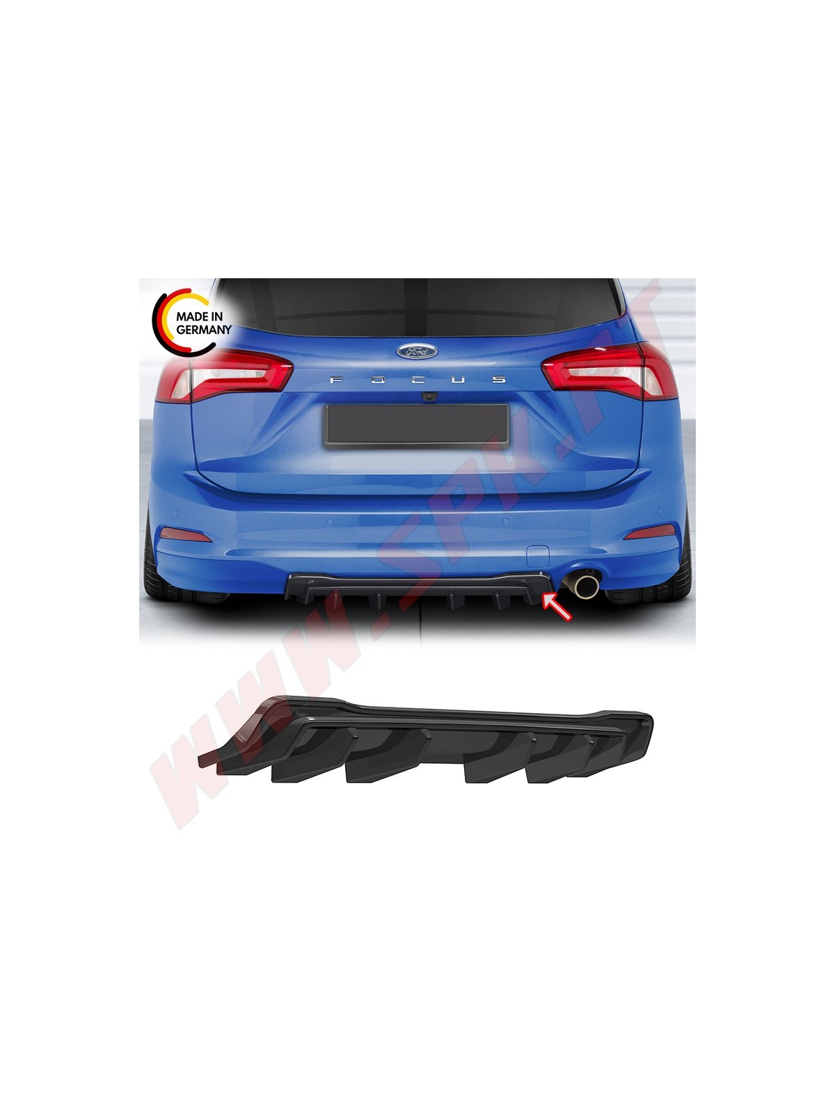 Difusor Traseiro Ford Focus MK4 Turnier (2018-2022) Difusor Traseiro Ford Focus MK4 Turnier (2018-2022)