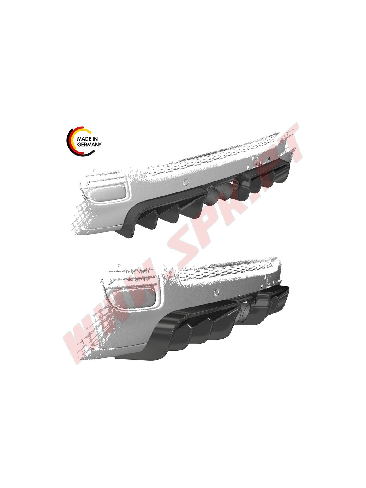 Difusor Traseiro Mini Cooper JCW Coupe R58 / R59 (2011-2015) Difusor Traseiro Mini Cooper JCW Coupe R58 / R59 (2011-2015)