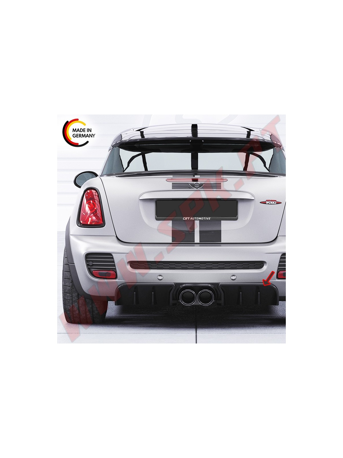 Difusor Traseiro Mini Cooper JCW Coupe R58 / R59 (2011-2015) Difusor Traseiro Mini Cooper JCW Coupe R58 / R59 (2011-2015)