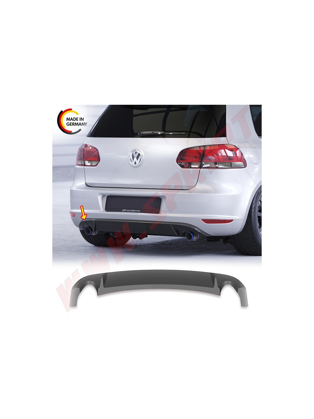 Difusor Traseiro V.2 - VW Golf 6 "Standard" (2008-2012) Difusor Traseiro V.2 - VW Golf 6 "Standard" (2008-2012)