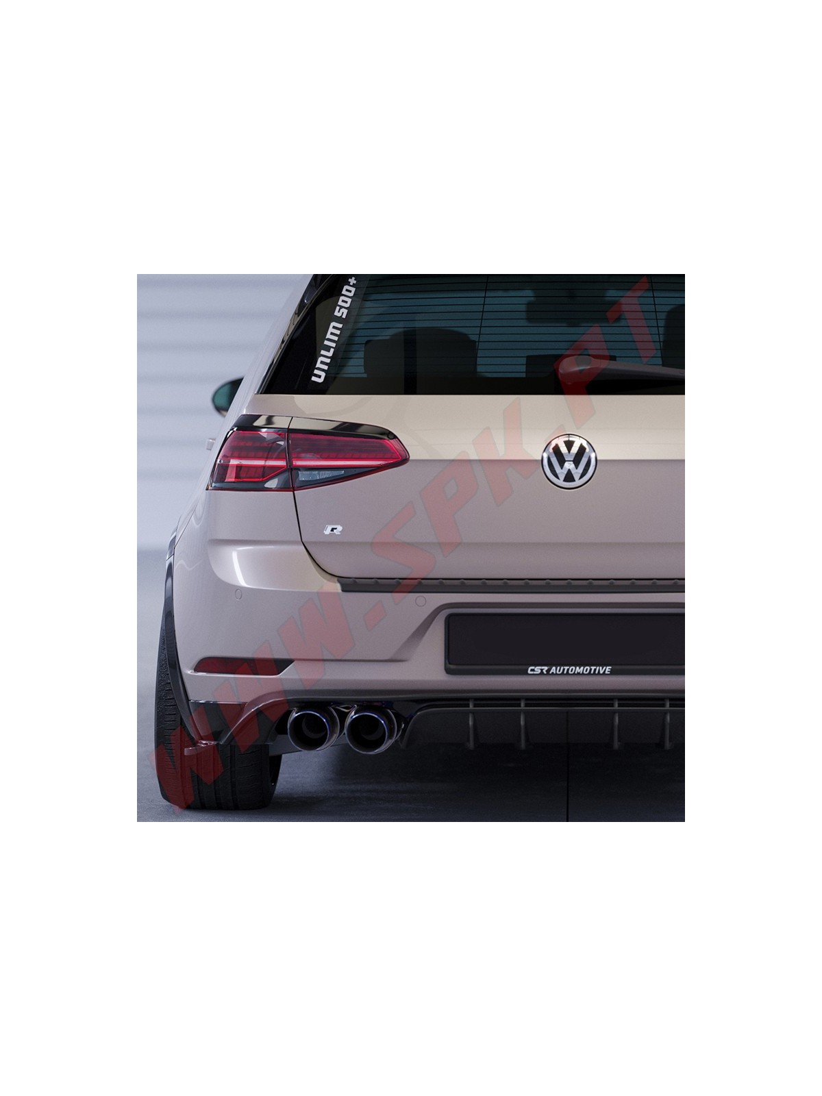 Difusor Traseiro VW Golf 7.5 R (2017-2019) Difusor Traseiro VW Golf 7.5 R (2017-2019)